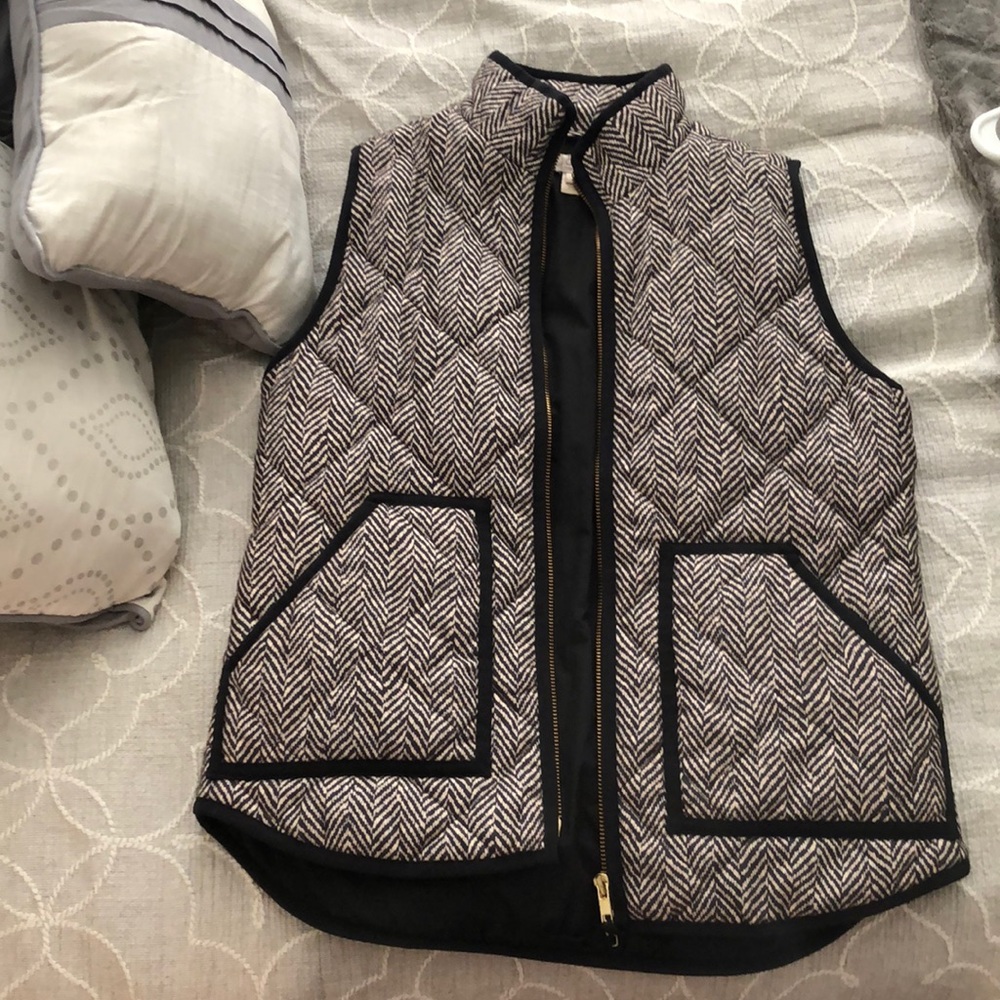 JCREW Herringbone vest XS